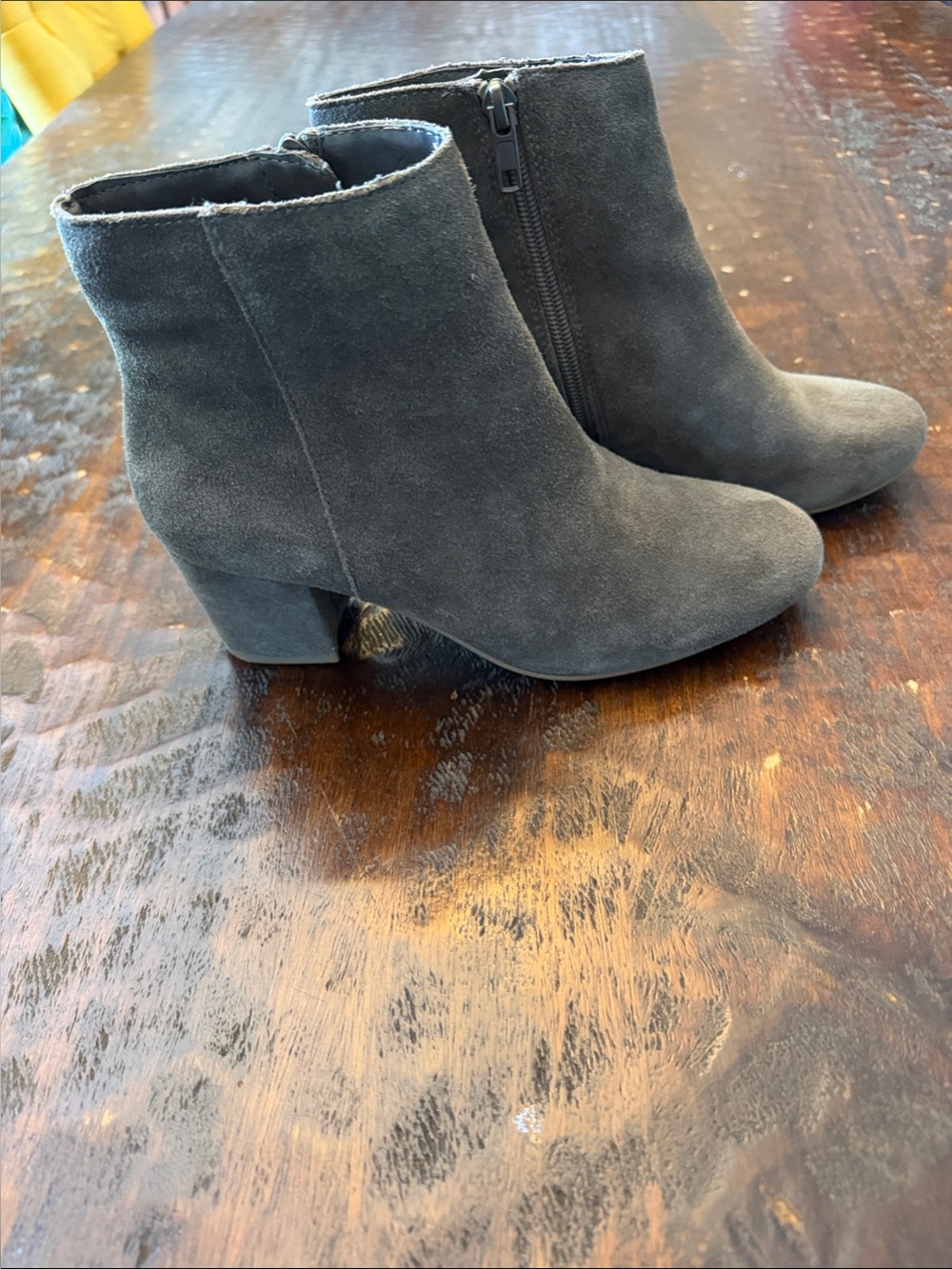 Steve Madden Charcoal Suede Ankle Booties